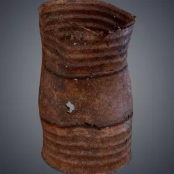 Oil barrel rusted Low-poly  3D model