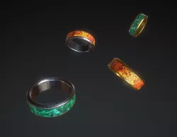 Old Rings Low-poly  3D model