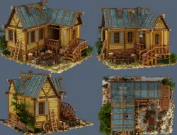 old shack in the wild west 3D model 3D model