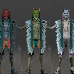Oni demon Low-poly  3D model