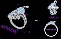 PEACOCK RING 3D model
