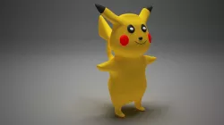 pikachu Low-poly  3D model