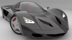 Prototype Supercar p01 3D model
