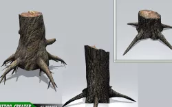 Realistic Forest Tree Stump Pack 3D Model Low-poly  3D model