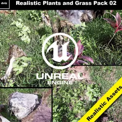 Realistic Grass and Plants Pack 02 - Unreal Engine 4 Low-poly  3D model