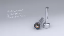 Retro flashlight 3D model