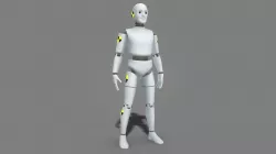 Robot Dummy Character Low-poly  3D model