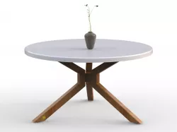 Round 90 Coffee Table  Low-poly  3D model