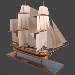 Sailing ship Katrin 3D model