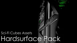 Sci-Fi Hardsurface Cubes Assets Pack 3D model