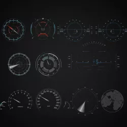 Sci-Fi Hud Elements dashboard 3D model