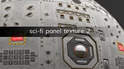 Scifi Wall Panel Texture Set 2 Low-poly  3D model