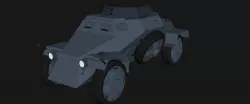 Sd kfz 221 MG-34  LowPoly isometric Low-poly  3D model