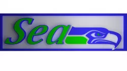 Seahawks logo banner 3D model