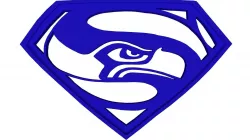 Seahawks Superman emblem 3D model