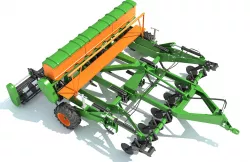 Seed Drill Disc Harrow 3D model