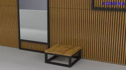 set Hallway a cafe bar or office v-ray corona  Low-poly  3D model