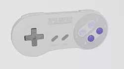 SNES Joystick Low-poly  3D model