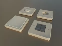 Socket Switches Low-poly  3D model