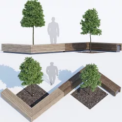 Solid Peano Benches 3D model