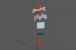 stardust motel sign 3D model