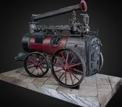 Steam machine  - Portable engine photogrammetry scan 3D model