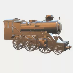 Steam Train 3D model