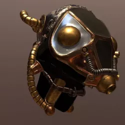 Steampunk Helmet 3D model