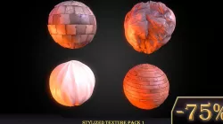 Stylized PBR Textures Mix Texture