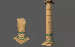 Stylized Sand Pillar Low-poly  3D model
