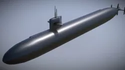 Submarine Los Angeles Class 3D Model Low-poly  3D model