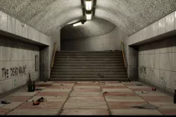 Subway corridor 3D model