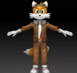 Tails Prower Low-poly  3D model