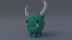 Textured sci-fi puppet - Fantasy Monster Low-poly  3D model