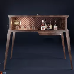 THE ROCKSTAR BAR with whiskey bottles 3D model