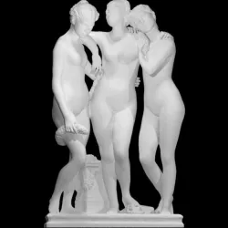 The tree graces Les trois graces Le Louvre 3D model
