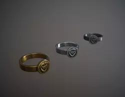 Three Rings Low-poly  3D model