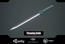 Throwing Dagger Low-poly  3D model
