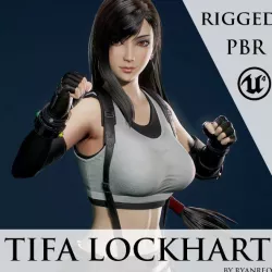 Tifa Lockhart - Game Ready Low-poly  3D model