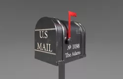 Tin Mailbox Low-poly  3D model