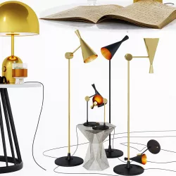 Tom Dixon lamps and tables  3D model