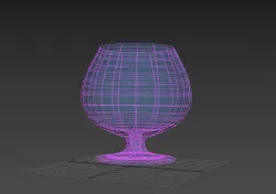 transparent brandy glass 3D model