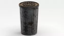 Trash Can Highpoly Model 3D model