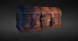 Treasure Chest Low-poly  3D model
