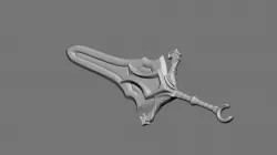 Two-handed stylized sword 3D model