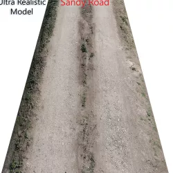 Ultra realistic Sandy Road Scan 2 3D model