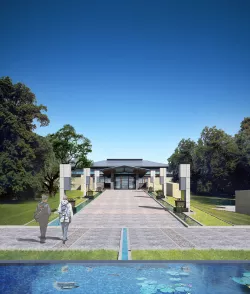 Urban geological and cultural exhibition center 3D model