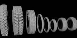 Vehicle tyre 3D model