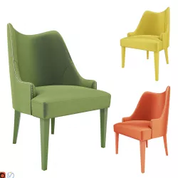 Velvet Armchair Munna Becomes Me Chair 3D model