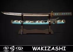 Wakizashi 01 Low-poly  3D model
